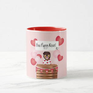 Free Puppy Kisses Valentine Dog Tasse