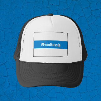 Free Russia - Englisch - White Blue White Truckerkappe