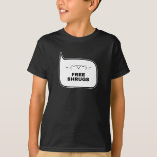 FREE SHRUGS Funny Kaomoji japanische Emoticons T-Shirt
