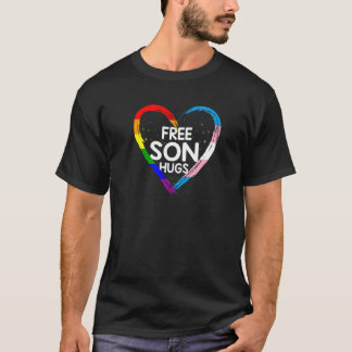 Free Son Hugs LGB Q Regenbogen- und Transgender-Fl T-Shirt