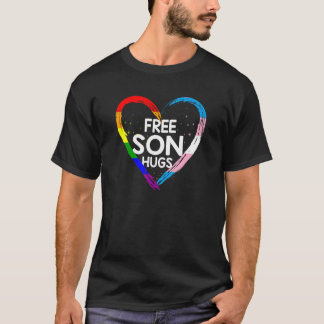 Free Son Hugs LGB Q Regenbogen- und Transgender-Fl T-Shirt