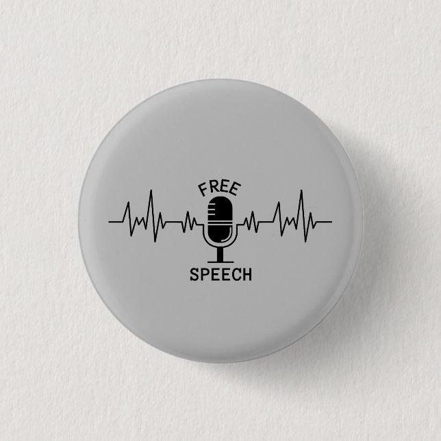Free Speech EKG Button (Vorderseite)