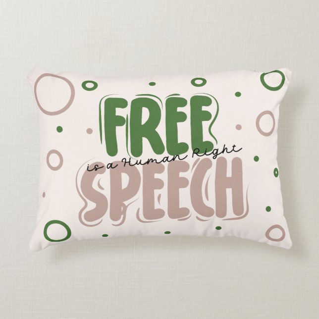 Free Speech Is a Human Right Dekokissen (Vorderseite)