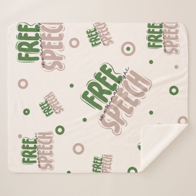 Free Speech Is a Human Right Sherpadecke (Vorderseite (Horizontal))