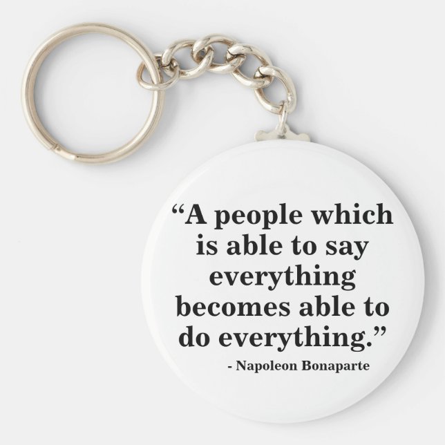 Free Speech Keyring - Zitat 32 Schlüsselanhänger (Vorne)