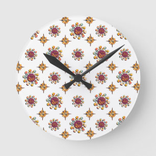 Free Spirit Bleibe Trippy Little Hippie Runde Wanduhr