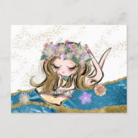 *~* Free Spirit Blume Kinderlesen Gold Blue