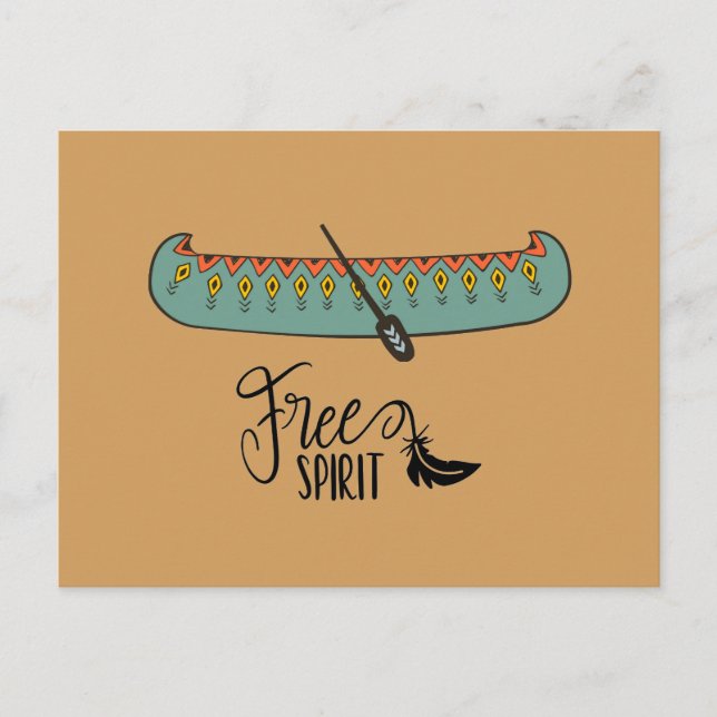 Free Spirit Canoe Postkarte (Vorderseite)