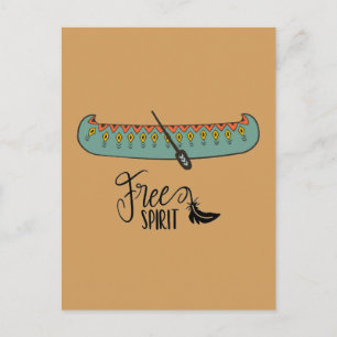 Free Spirit Canoe Postkarte