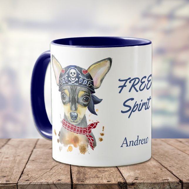 Free Spirit Chihuahua Dog Personalisiert Tasse (Von Creator hochgeladen)