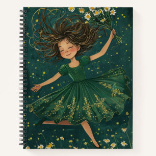 Free Spirit Girl Spiral Notebook Notizbuch