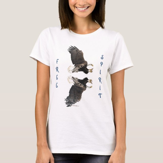 Free Spirit Landing Bald Eagle Wildlife Shirt (Vorderseite)