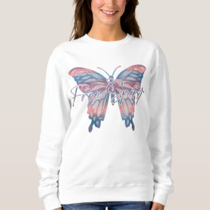 Free Spirit Mandala Butterfly Design Sweatshirt