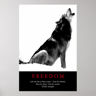 Free Spirit Motivierend Wolf Poster