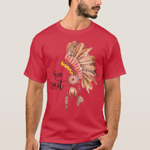 Free Spirit Native American Feather Heather T-Shirt