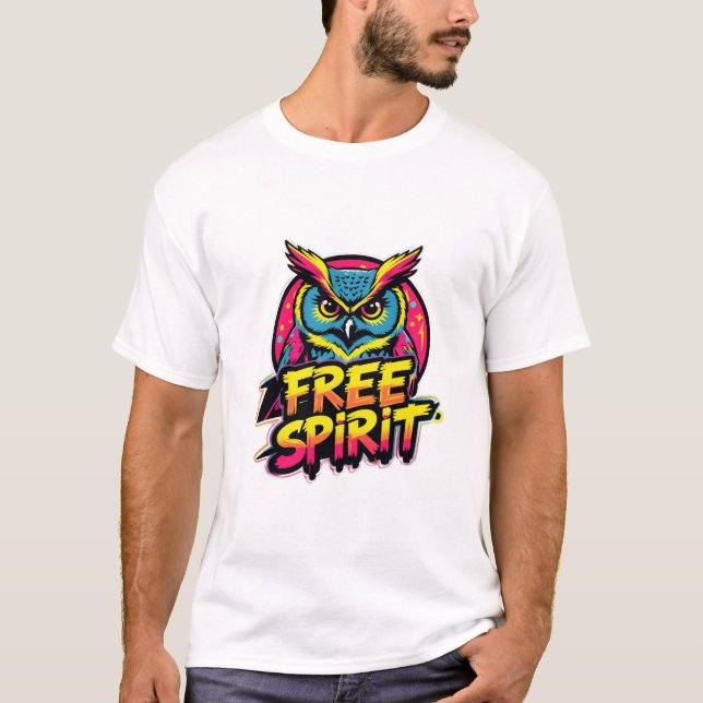 Free Spirit Owl T-Shirt (Vorderseite)