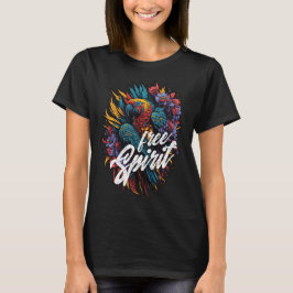Free spirit Parrot Summer vibes rainbow bird T-Shirt