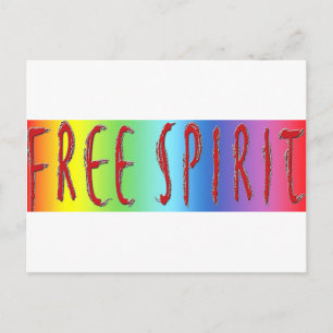 Free Spirit Rainbow Postkarte