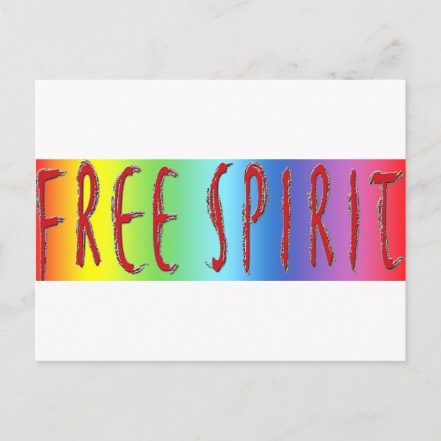 Free Spirit Rainbow Postkarte (Vorderseite)
