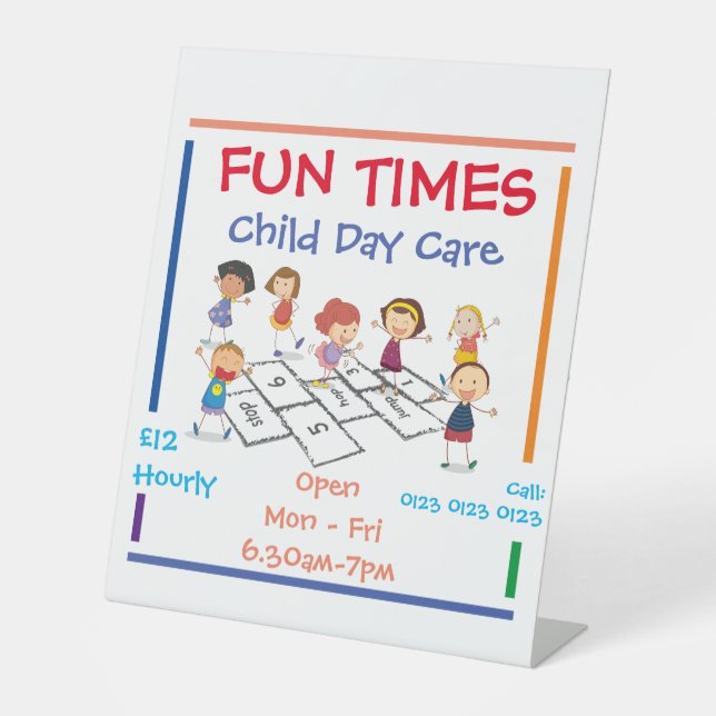 Free Standing Sign - Child Day Care  Sockelschild (Vorderseite)