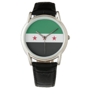 Free Syria Flag Watch Armbanduhr