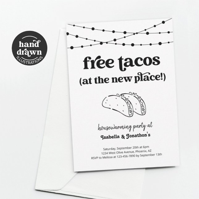 Free Taco Funny Housewarming Party Einladung (Von Creator hochgeladen)
