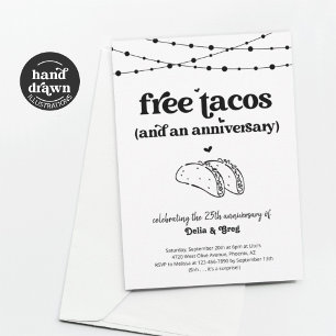Free Taco Funny Jubiläum Party Einladung