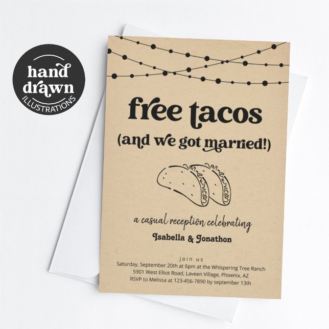 Free Tacos Funny Empfang Nur Einladung (Von Creator hochgeladen)