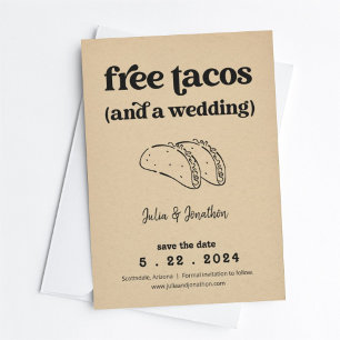 Free Tacos Funny Save the Date Card Einladung