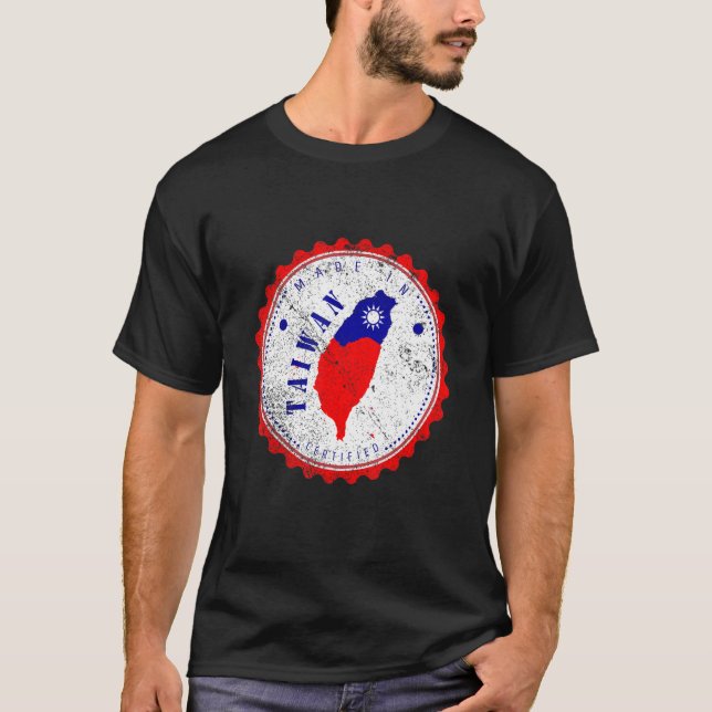Free Taiwan Flag Safe Behalten Independent I Liebe T-Shirt (Vorderseite)