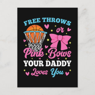 Free Throws oder Pink Bows Daddy Lieben Sie Postkarte