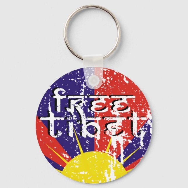 Free Tibet Stickers Schlüsselanhänger (Vorderseite)