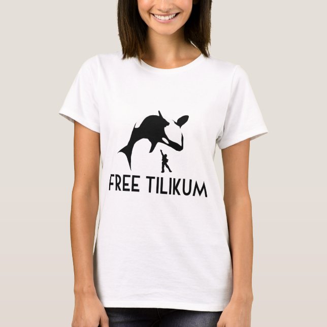 Free Tilikum Rette den Orca Killer Wal T-Shirt (Vorderseite)