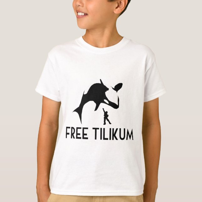 Free Tilikum Rette den Orca Killer Wal T-Shirt (Vorderseite)