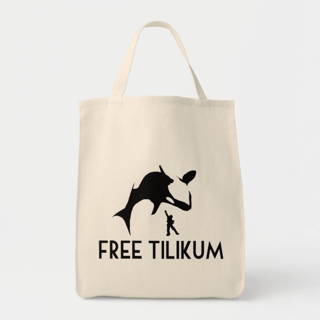 Free Tilikum Rette den Orca Killer Wal Tragetasche (Vorne)