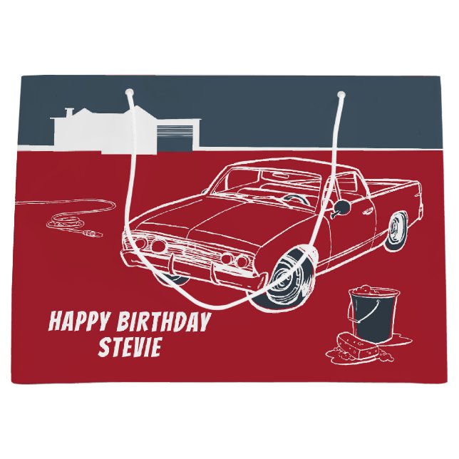 Free TIme Car Große Geschenktasche Große Geschenktüte (Vorderseite)