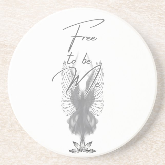 Free to be Me Sandstone Untersetzer (Vorne)