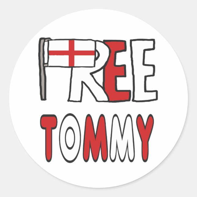 Free Tommy Runder Aufkleber (Vorderseite)