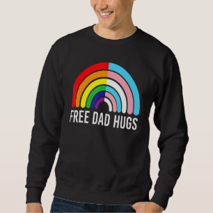 Free Tunt Hugs Rainbow Transgender Flag Lgbtq Gay Sweatshirt