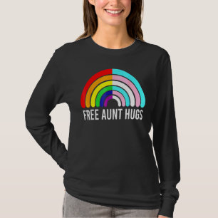 Free Tunt Hugs Rainbow Transgender Flag Lgbtq Gay T-Shirt