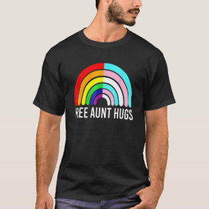 Free Tunt Hugs Rainbow Transgender Flag Lgbtq Gay T-Shirt