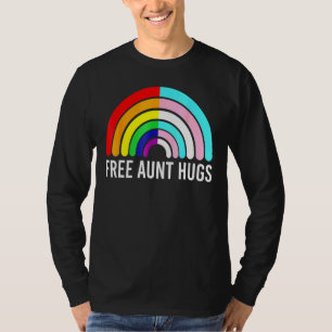 Free Tunt Hugs Rainbow Transgender Flag Lgbtq Gay T-Shirt