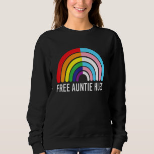 Free Tuntie Hugs Rainbow Transgender Flag Lgbtq Ga Sweatshirt
