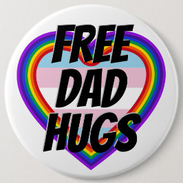 Free Vater Hugs LGBT Pride Rainbow Herzens Button