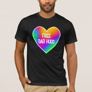 Free Vater Hugs Rainbow Heart Men's T - Shirt