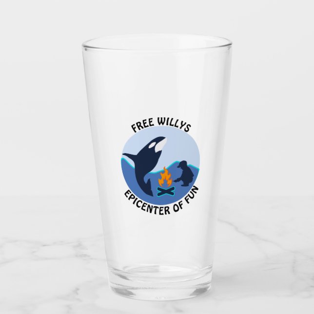 Free Willy ist genug gesagt Glas (Vorderseite)