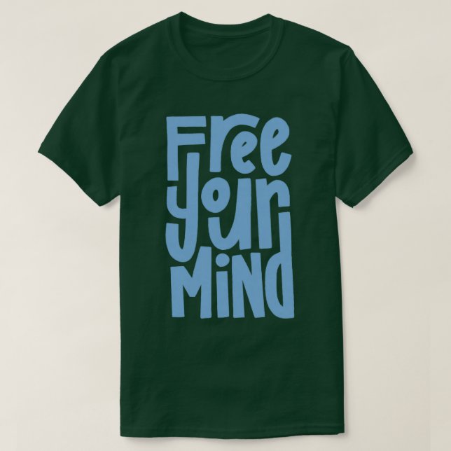 Free Your Mind Blue T-Shirt (Design vorne)