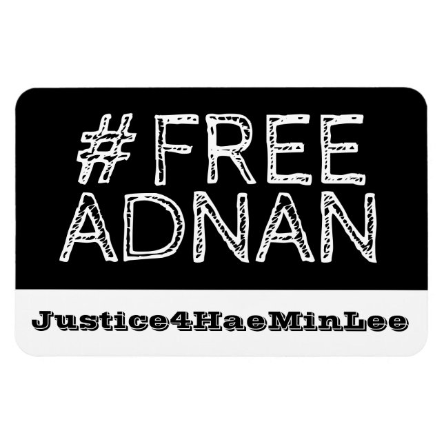 #FreeAdnan Chalkboard Car Magnet (Horizontal)