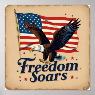 Freedars bald 4. Juli Adle Poster Print