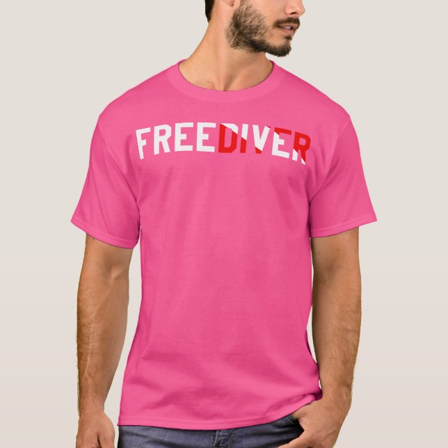 Freediver Dive Flag Freediving T-Shirt (Vorderseite)